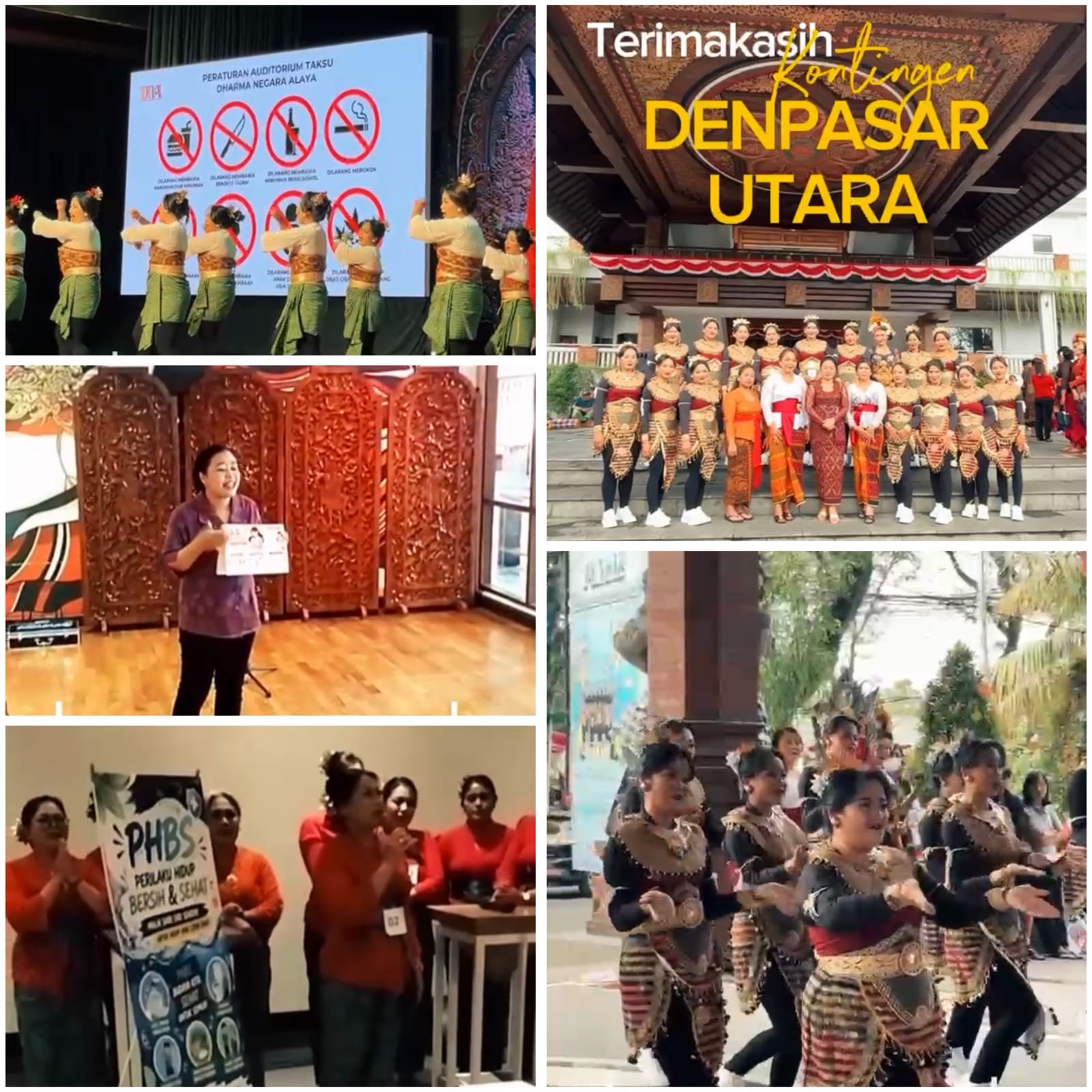Kontingen PKK Kecamatan Denpasar Utara Beraksi Pada Lomba Dalam rangka memperingati Hari Kesatuan Gerak (HKG) PKK ke-54 tingkat Kota Denpasar